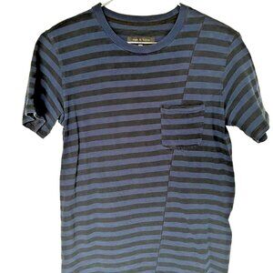 RAG & BONE men's striped navy and black t-shirt size S